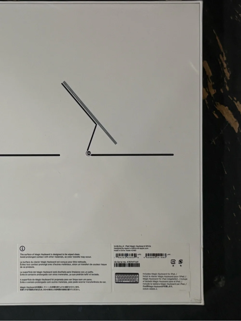 Apple iPad Pro Keyboard Accessory in White and Silver